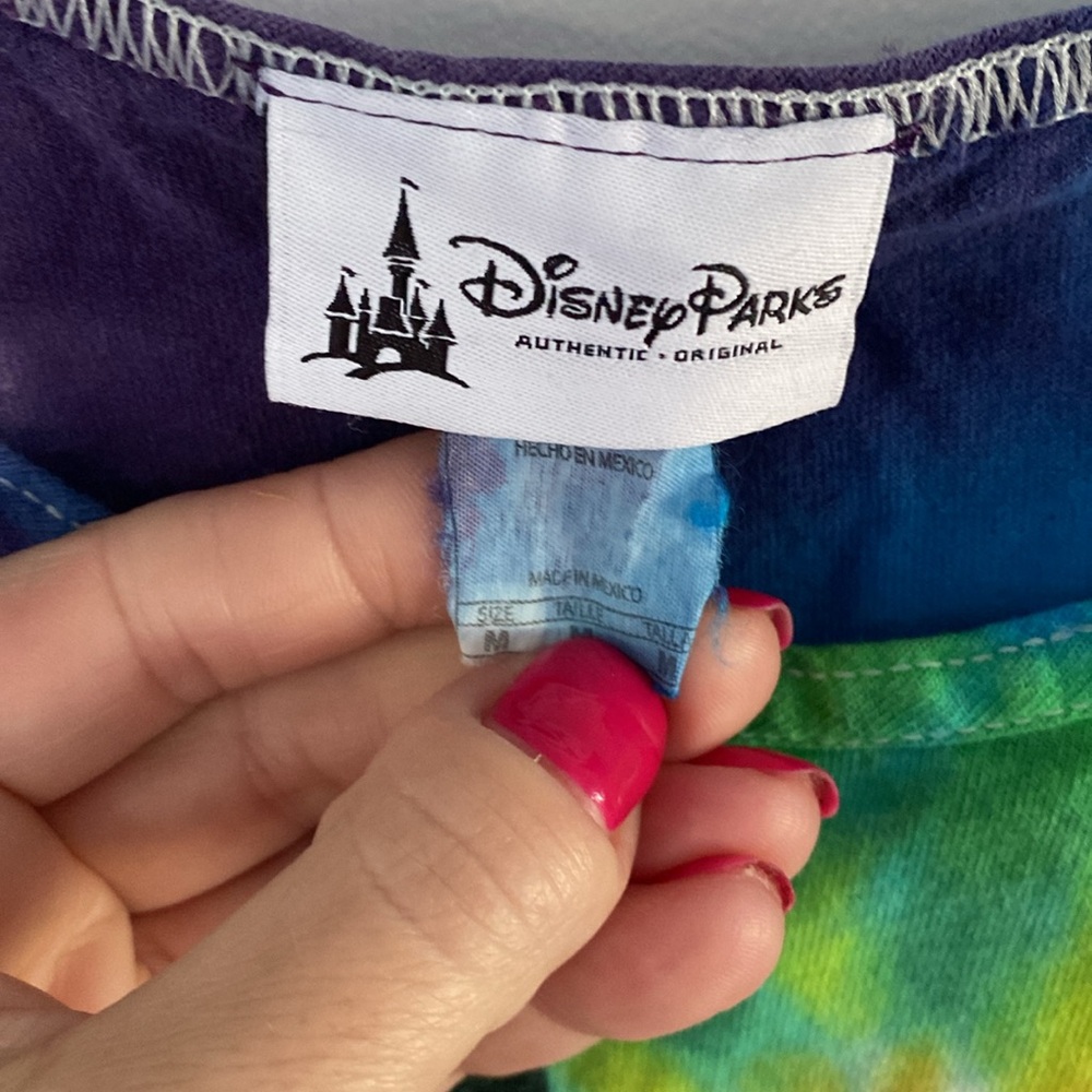 DISNEY PARKS AUTHENTIC tie-dye tank muscle shirt rainbow Pride Mickey Walt world - Picture 2 of 3
